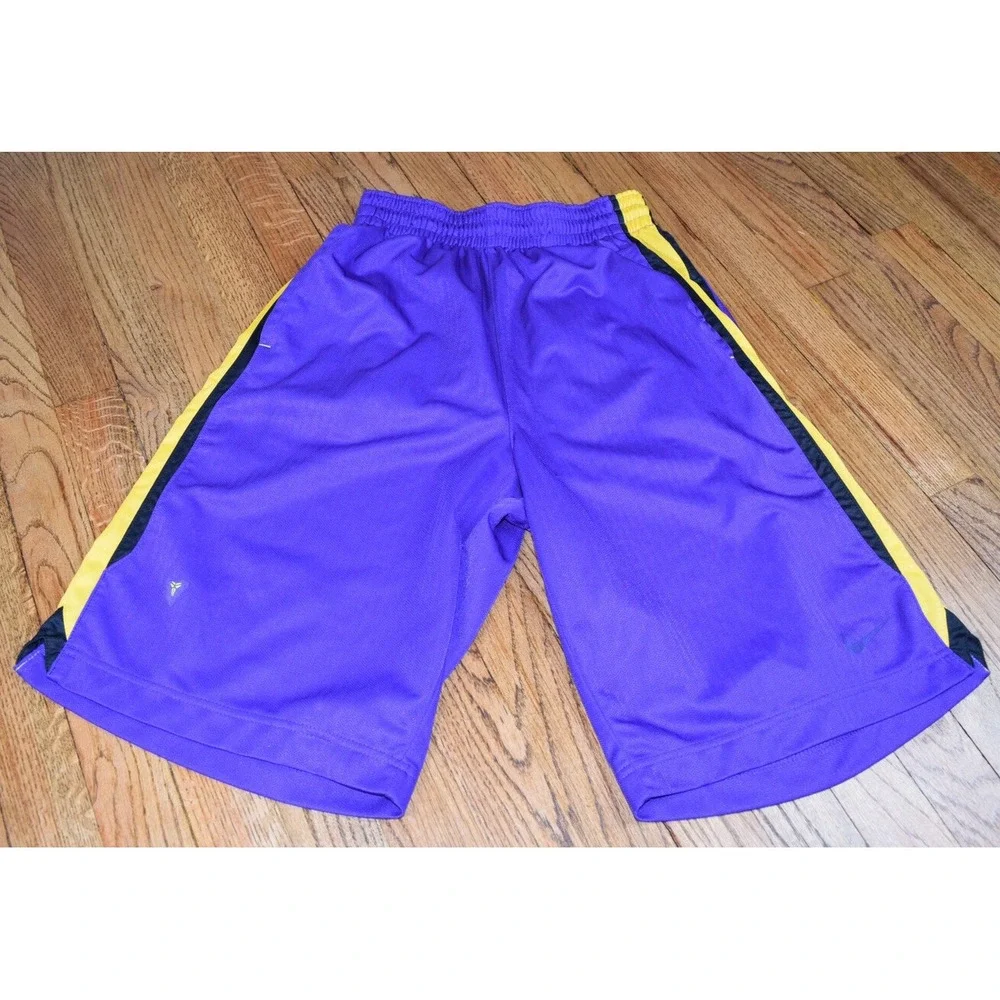 Nike‎ Kobe Bryant Mamba Basketball Shorts Purple Yellow Gold Men's Size Small